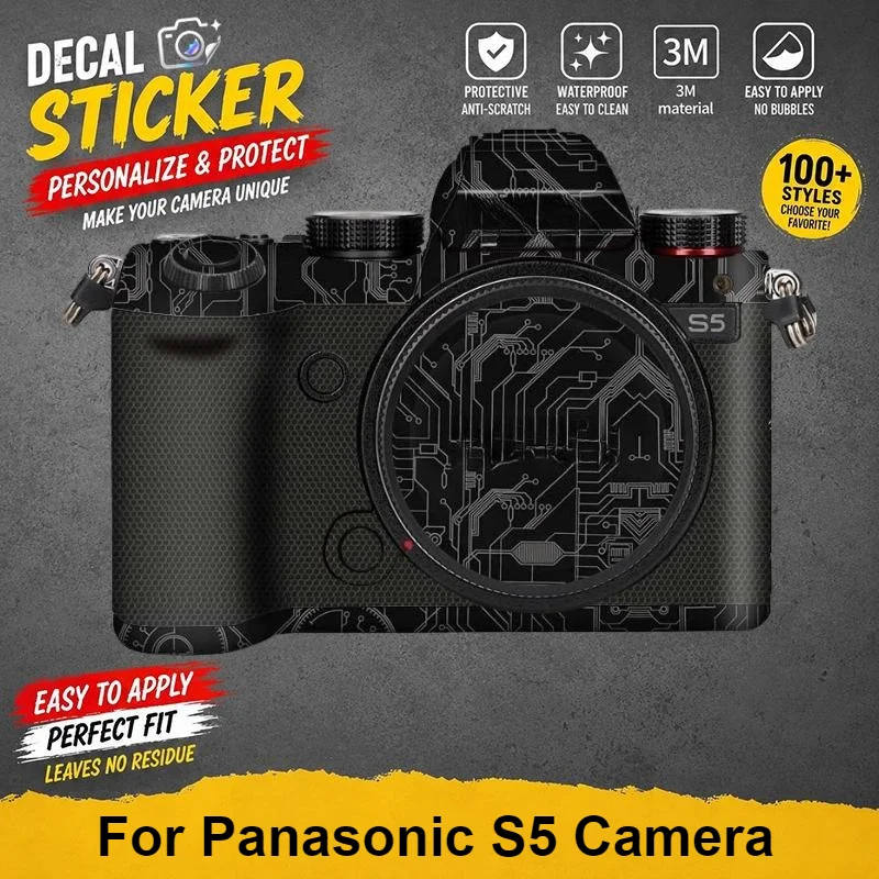 PrizMo Skin For Panasonic S5 Camera Skin Sticker Vinyl Protective Wrap Anti-Scratch Premium Personalized Decal