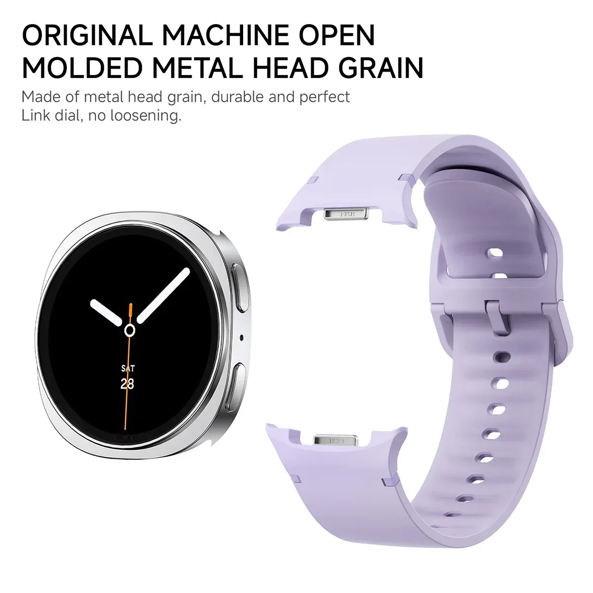 Sportarmband für Samsung Galaxy Watch 8 Classic 46mm Wasserdichtes Silikonarmband für Galaxy Watch 8/9 44mm 40mm Zubehör – Detail 5