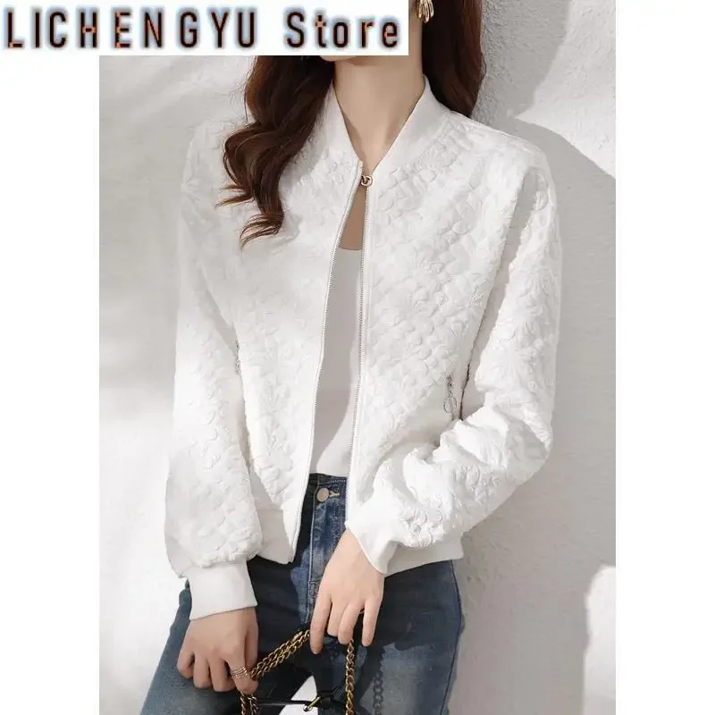 Spring Autumn Women Jacket New Korean Casual Zipper Short Cardigan Female Loose With Chic Baseball Uniform Female Outerwear