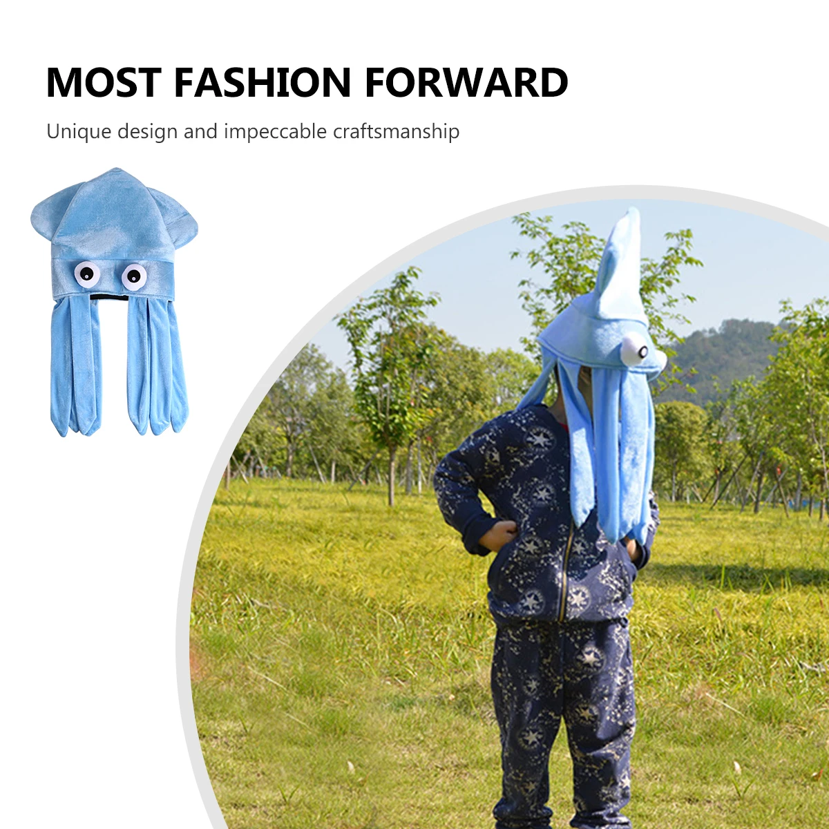 

Flannel Squid Hat Squid Multicolored Halloween Costume Hat Headgear Sea Animal Funny Hat Squid Props Photograph Octopus Hat