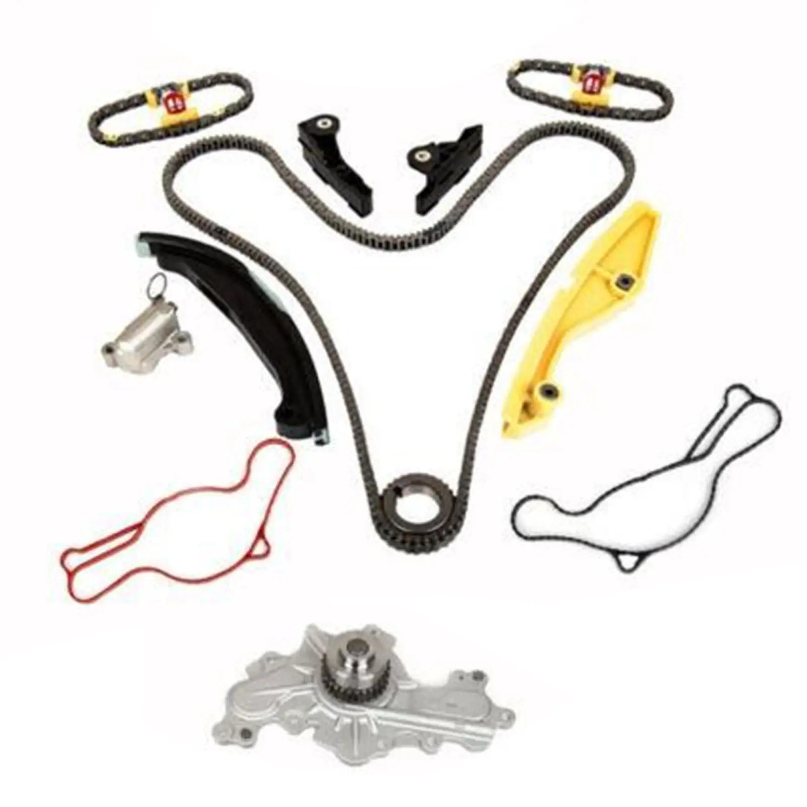 

Timing Chain Kit Water Pump Auto Accessory at4Z-6306-a at4Z-6K297-d BL3Z-6K255-a Engine Timing Chain Kit for Ford Flex Edge