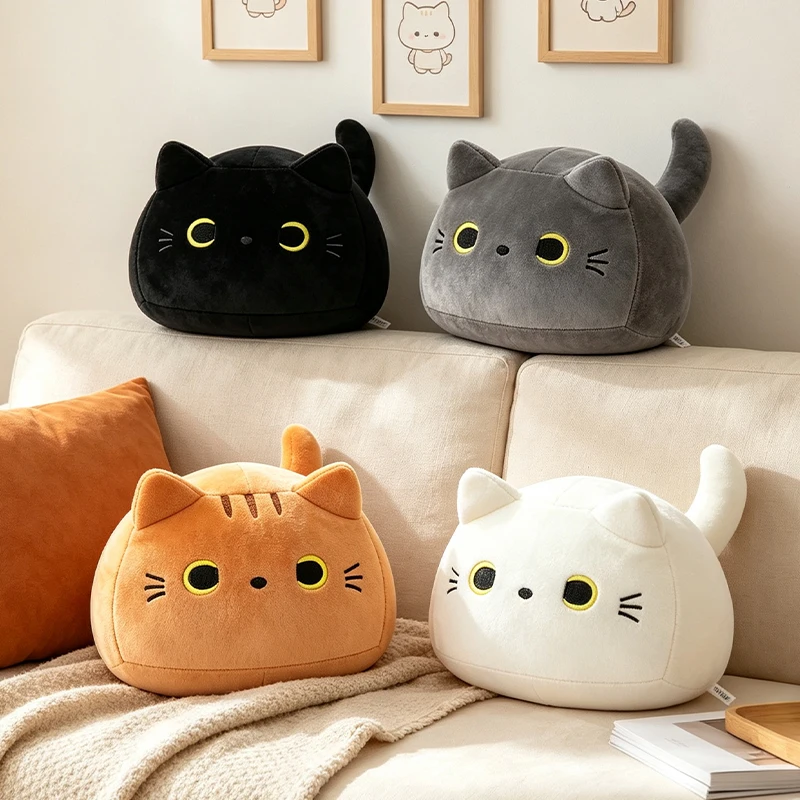 Feline Family Black Cat Mom and 4 Kids Plush Toy Stuffed Animal Soft Doll Sleeping Pillow Birthday Gift Kid Girls Boy Room Decor - view 5
