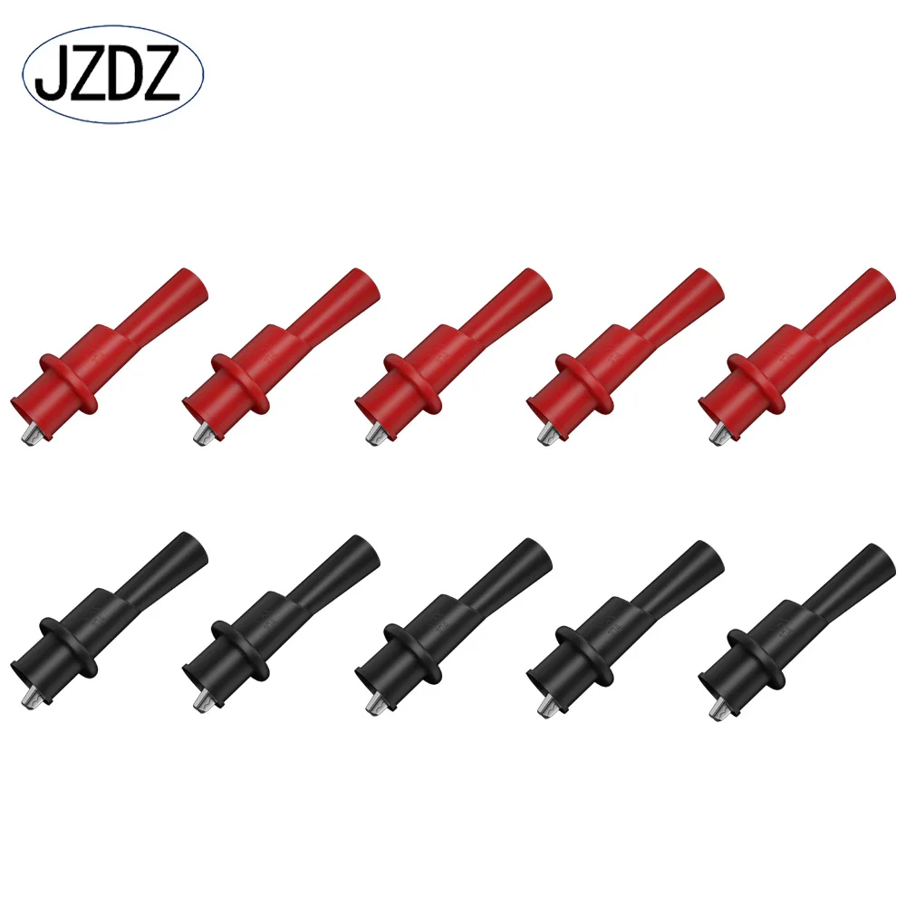 

JZDZ 10PCS Insulation Alligator Clips with 2MM Socket Metal Crocodile Clamp Test Clamp for Multimeter Tester Probe J.60009