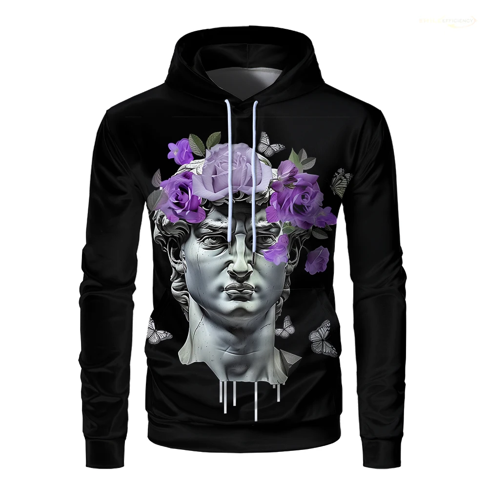 Michelangelo Statue Of David Men Premium Hoodie New Fashion Men Women Hip Hop Polluver Vintage Art Style Harajuku Streetwear