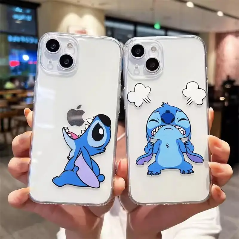 Disney Angry Stitch Case For Infinix Note 40 Pro Zero 30 Hot 30i 40i Smart 8 7 Tecno Spark20 Pro Cover Soft Silicone Capa Clear