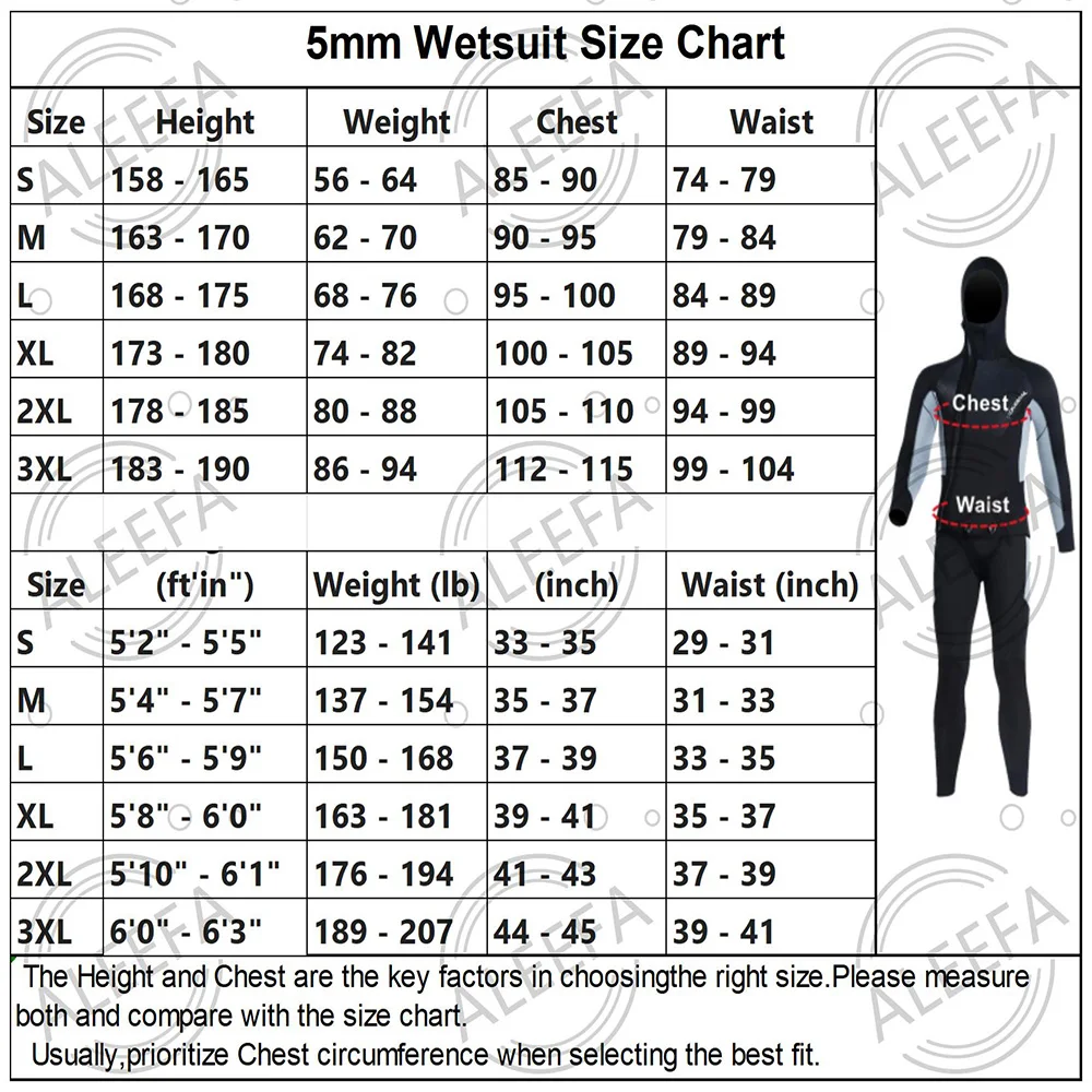 Spearfishing Wetsuit 5mm Scuba Diving Suit Men Women Neoprene Hunting Surfing Front Zipper Spearfishing 2pieces Keep Warm