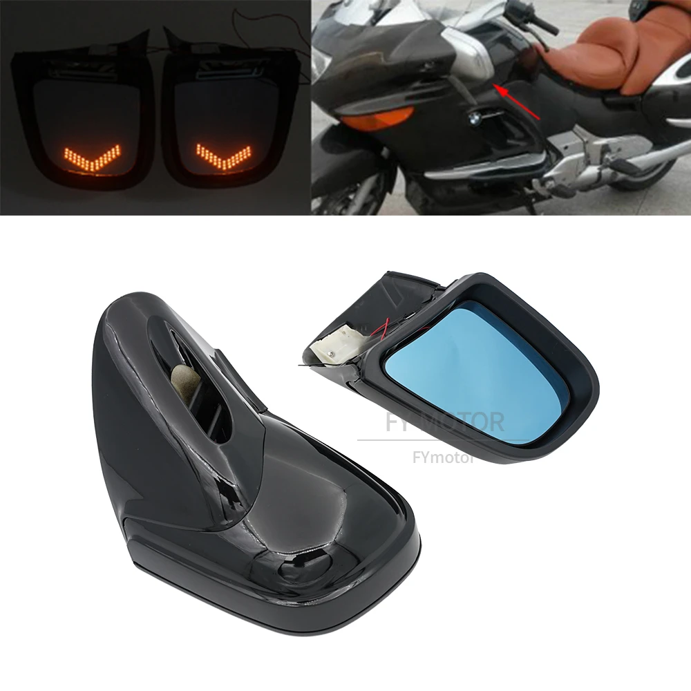 Motorcycle LED Amber Turn Signal Light Rearview Side Mirrors Fit For BMW K1200 K1200LT K1200M K1200 LT/MK 1200 M / LT 1999-2008