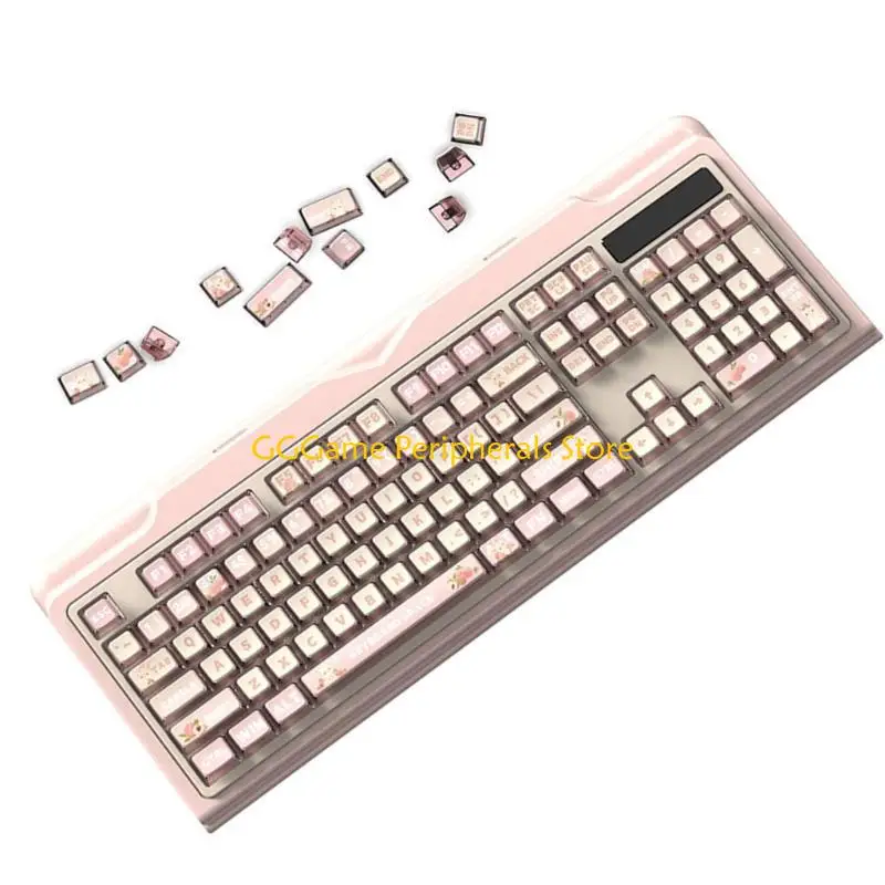 

U55B PBT Keycaps Profile Cartoon Puddings Keycaps for Mechanical Keyboards