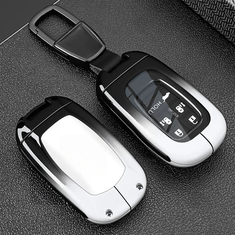 Zinc Alloy Car Key Case Cover for Honda HRV Protective Keychain Key Bag Set Keyless Personality Style Interior Accessorie 2
