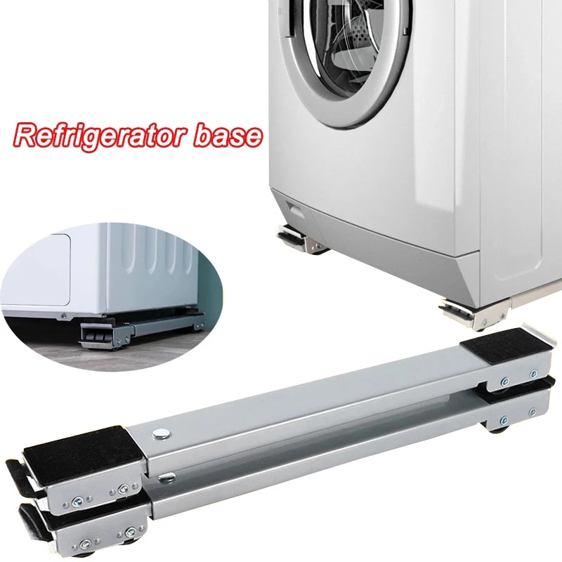 

Washing Machine Stand Movable Refrigerator Raised Base Mobile Roller Bracket Wheel Bathroom Kitchen Accessories Home Appliance