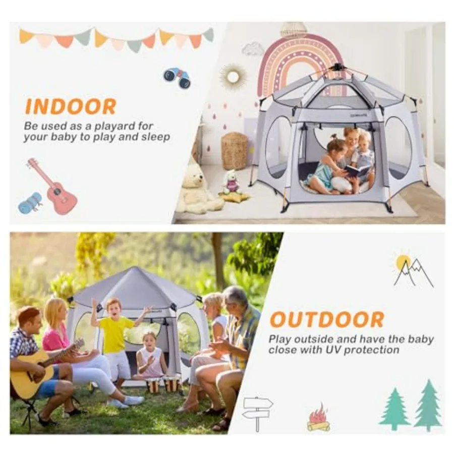 Box pop-up 4 in 1 Box per bambini leggero portatile per interni ed esterni con borsa da viaggio Tenda da spiaggia per bambini e gioco per bambini Pla