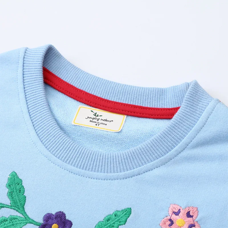 Jumping Meters New Arrival Animals Embroidery Autumn Spring Children\'s Sweatshirts Long Sleeve Toddler Kids Sport Shirts Costume