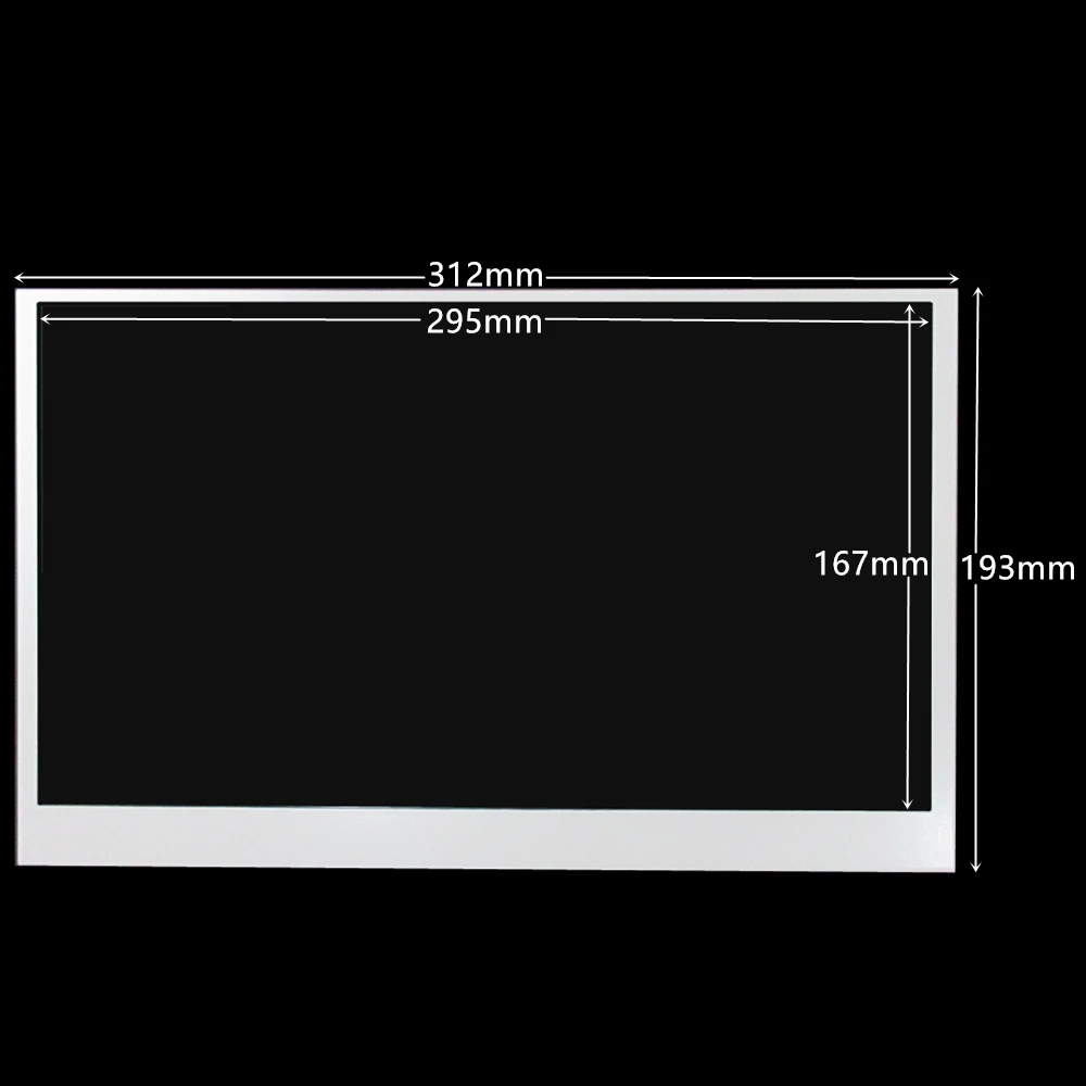 شاشة LCD مقاس 13.3 بوصة 1920 × 1080 + مبيت وحامل، لعرض ألعاب شاشة Raspberry Pi Banana/Orange المساعدة بالكمبيوتر