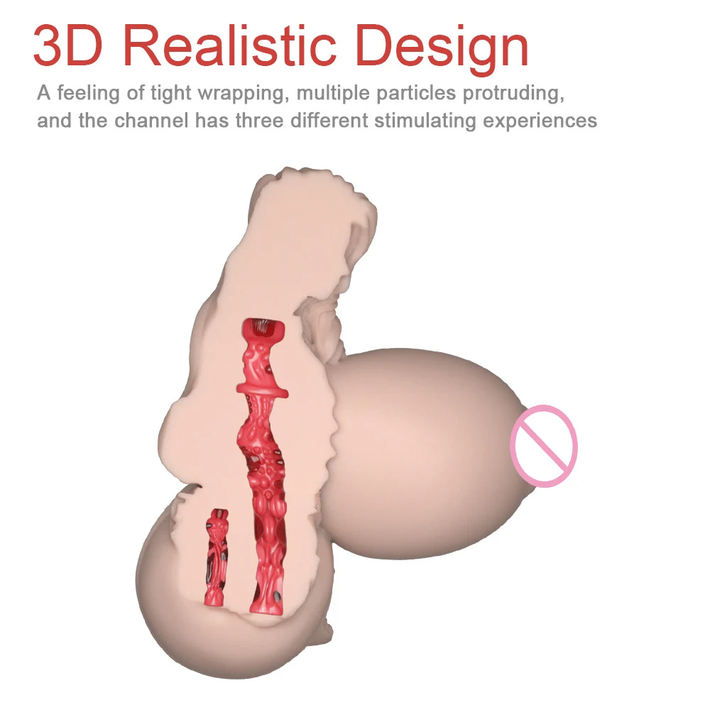 Silicone Sex doll Male masturbator Sucking 3D Artificial Vagina Sex toys for men Pocket Fake Pussy Sexytoys Erotic Adult Toy