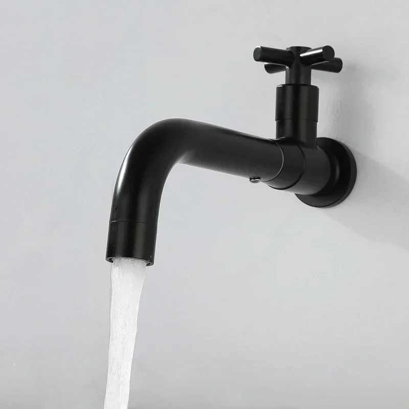 Kitchen Sink Faucet Wall Mount Basin Faucet Outdoor Garden Spout Mop Pool Tap Wash Faucet Single Cold Water Bathroom Accessories