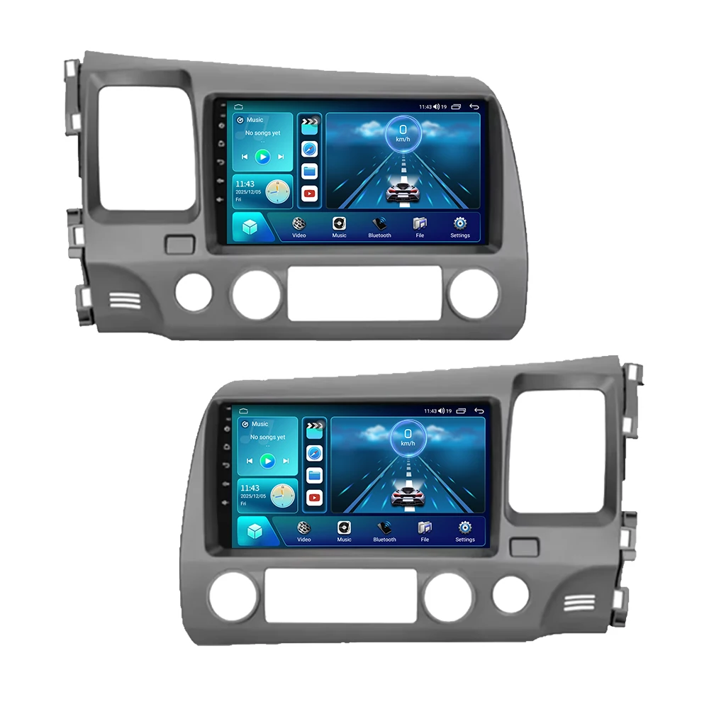 Android 16 For Honda Civic 8th 8gen 2005 2006 2007 2008 2009 2010 2011 Auto Radio Stereo GPS Navigation Multimidia Player screen