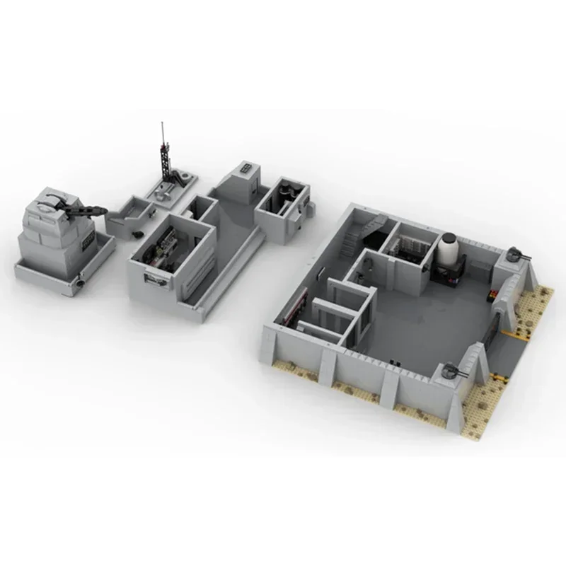 

Moc Building Bricks Military Model Outpost with Gun Turret Technology Modular Blocks Gifts Toys For Children DIY Sets Assembly