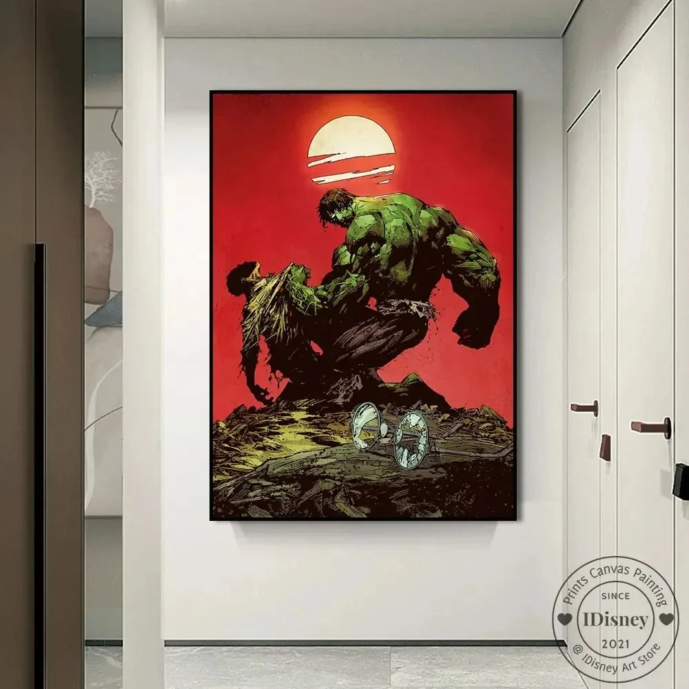 Marvel Comics Prints New Vintage Print Hulk Superheros Wall Art Poster Canvas Paintings Collection Home Decoration Pictures Gift