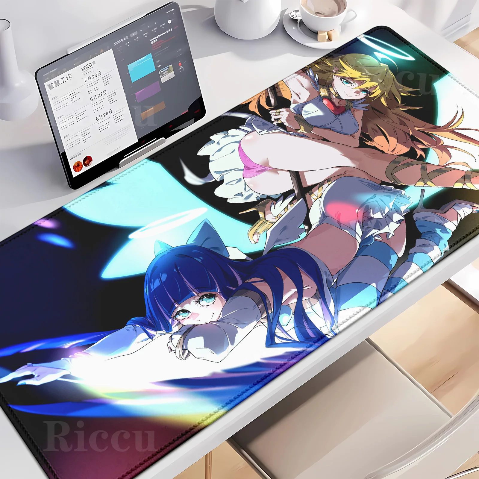

HD Hentai Mouse pad Sexy Anime Girl Desk Laptop Panty Stocking with Garterbelt MouseMat PC Kawaii Gaming Cute Keyboard Pad Gift