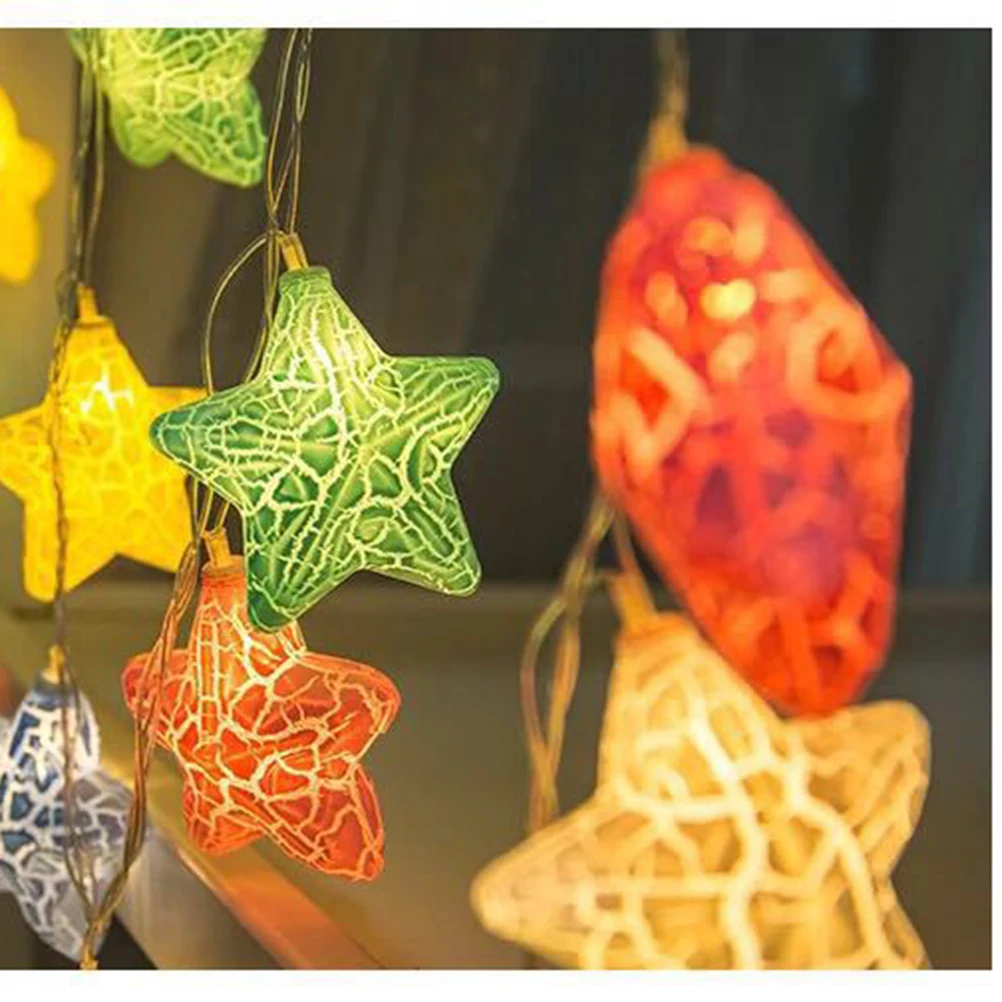 

Cracked Shape String 1.6M 10 Leds For Home Garden Patio Easter Party Decoration Star String Party Lights