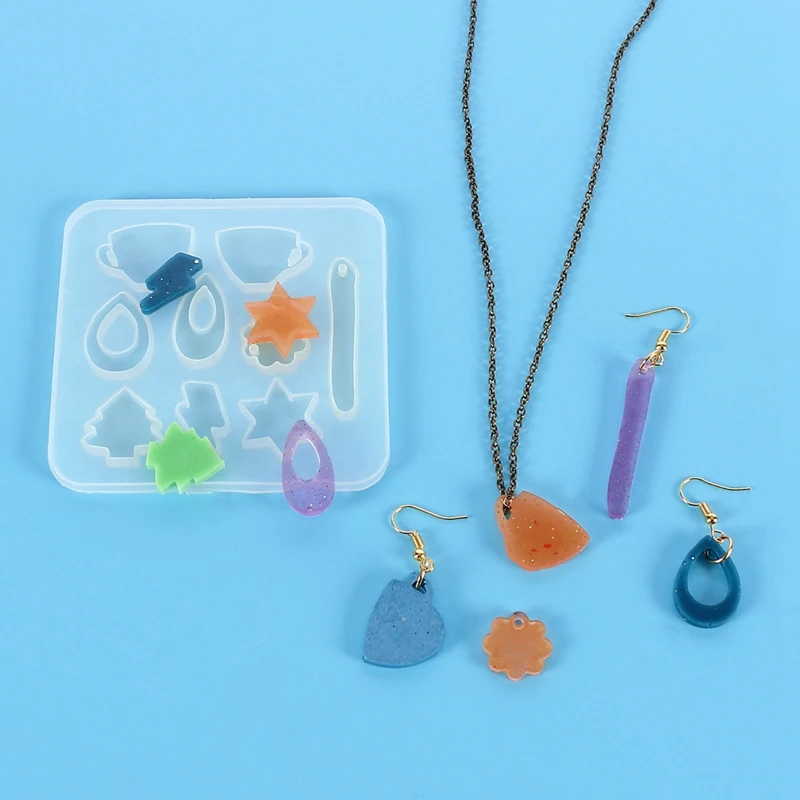 DIY Earrings Resin Mold Handmade Dangle Eearrings Silicone Mold UV Epoxy Moulds For Jewelry Making Tools