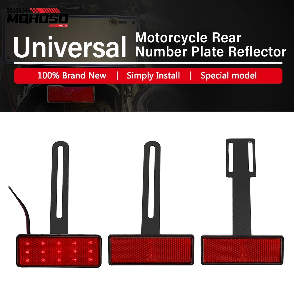 

Universal Motorcycle LED License Plate Holder Parts Extend Tail Reflector Motor Fender Eliminator Accessories For BMW For DUCATI