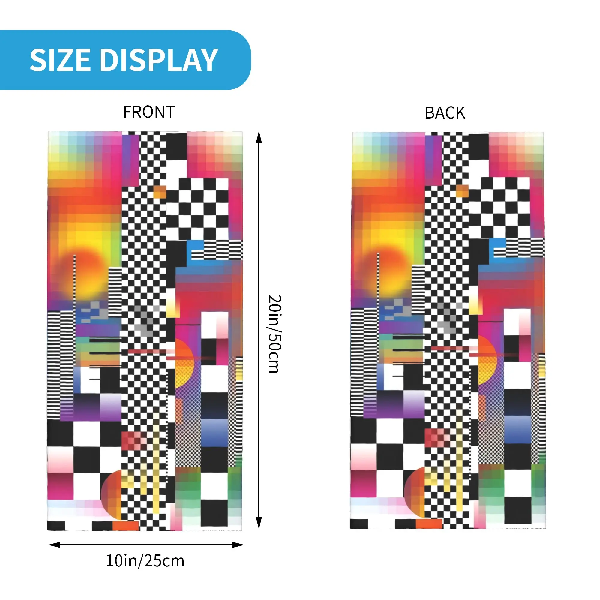 Swirl stripe color block print4 Bandana Gaiter Club   Face Mask Hiking  Adult All Season  Neckerchief