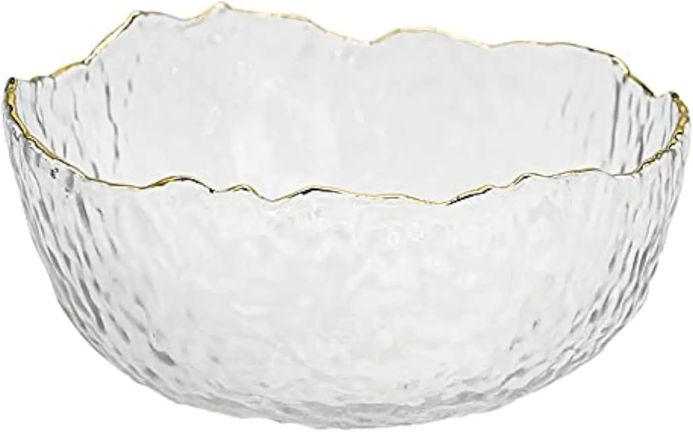 

Irregular Glass Salad Bowl, 25 oz Mixing Bowl for Kitchen Prep, Fruit, Snack, Dessert Dishes