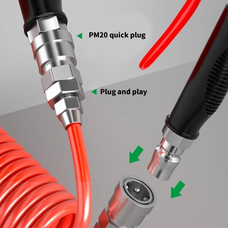 Luftblaspistolen Extensible Düse Pneumatic Compressor Tool Antislip Gummi