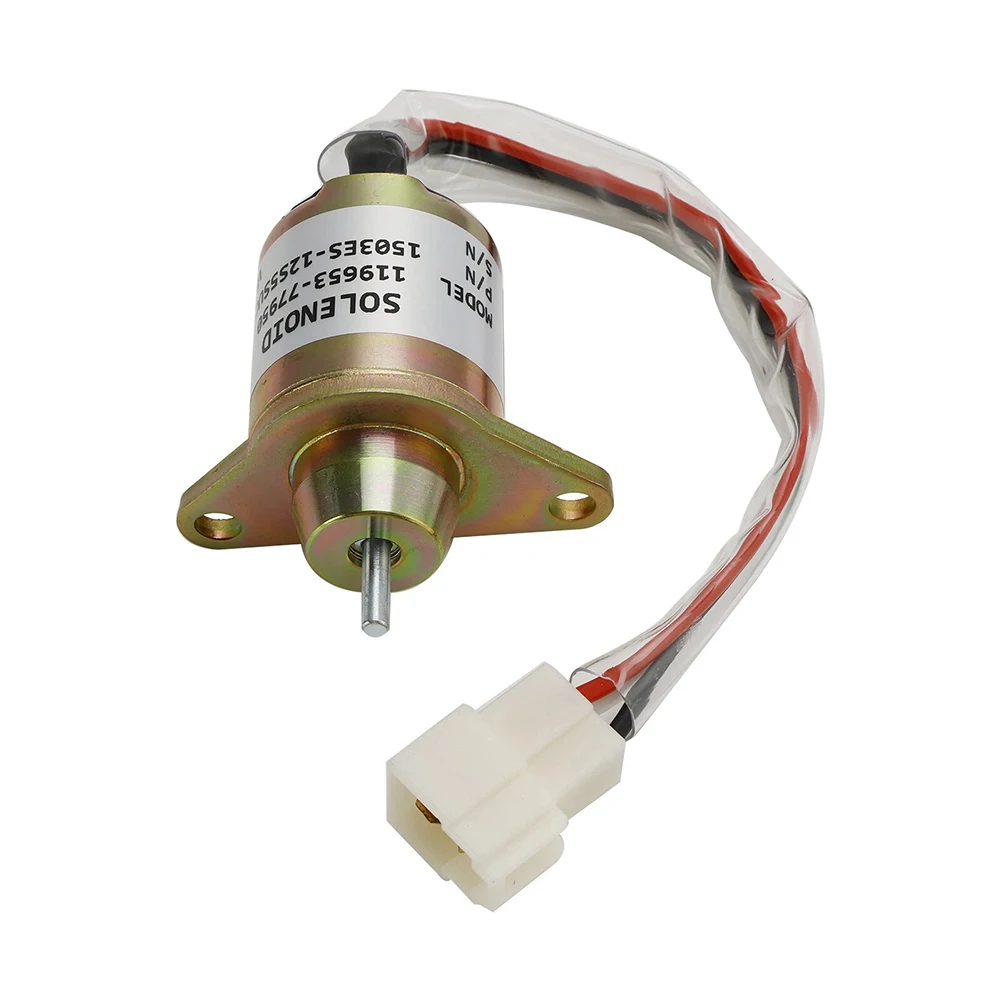 1pc Fuel Shut-Off Solenoid Valve Replacement For 119653-77950 1503ES-12S5SUC5S 3TNE84 US Skid Steer Loaders Forklifts Engines