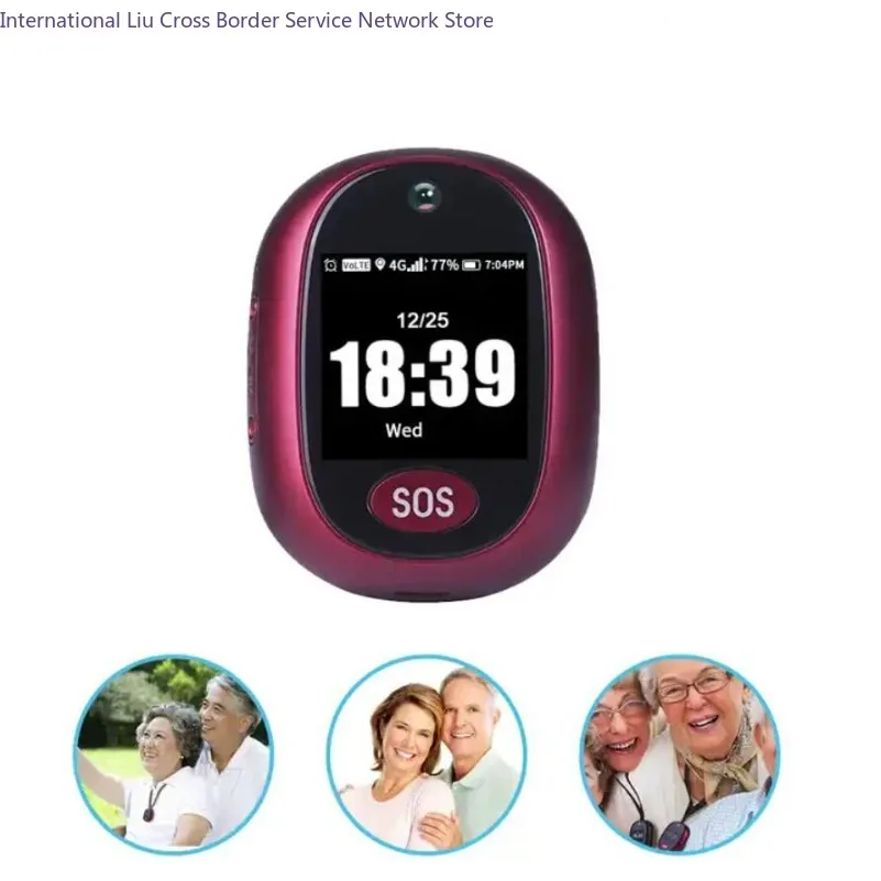 4G GPS Tracker Pendant Waterproof with Geo Fence SOS Call and Watchband
