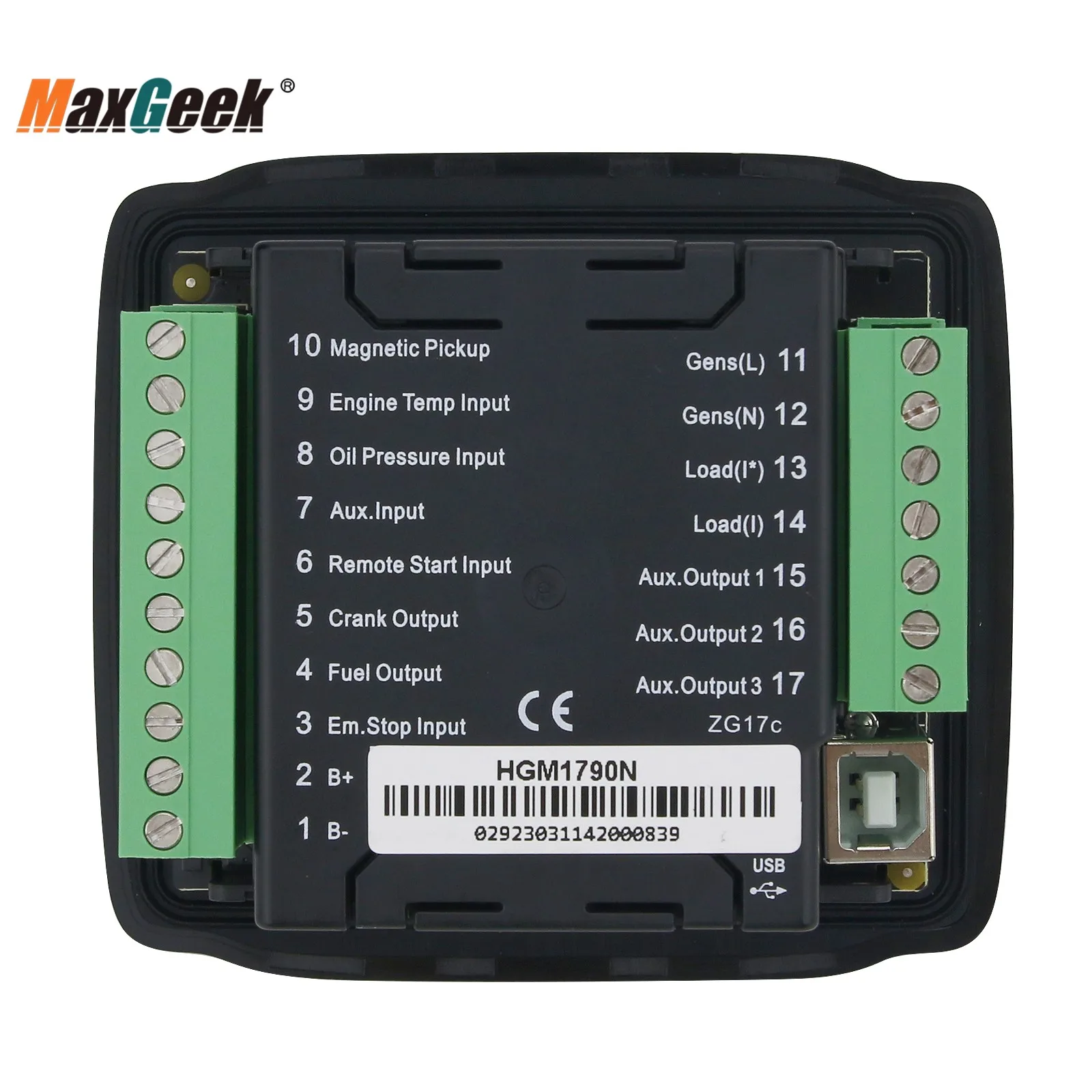 Maxgeek For SmartGen HGM1790N Genset Controller Generator Controller Automatic Start Module AMF Controller