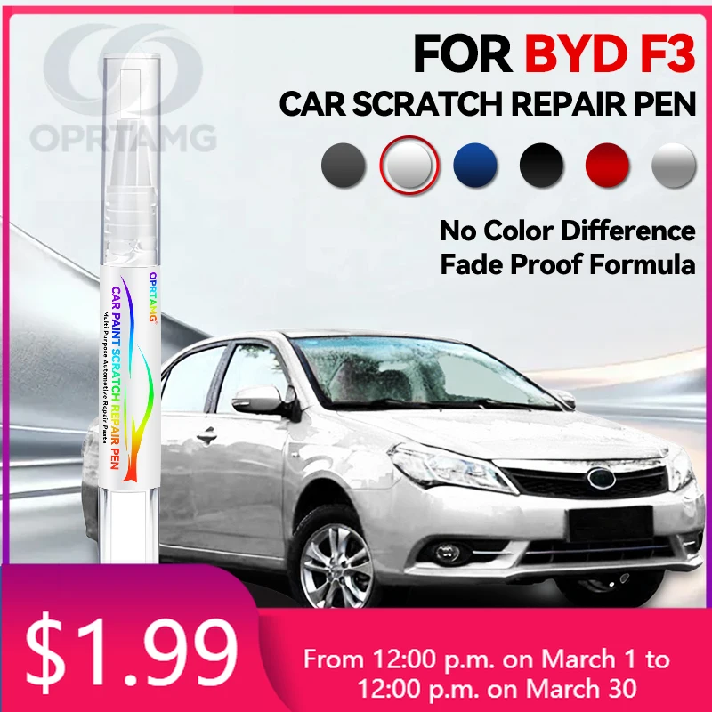 

Exclusive Use Repair Pen Car Paint For BYD F3 Jet Black Glaze White Green Red 2007-2025 Paint Scratch Repair Accessories Rime Gr
