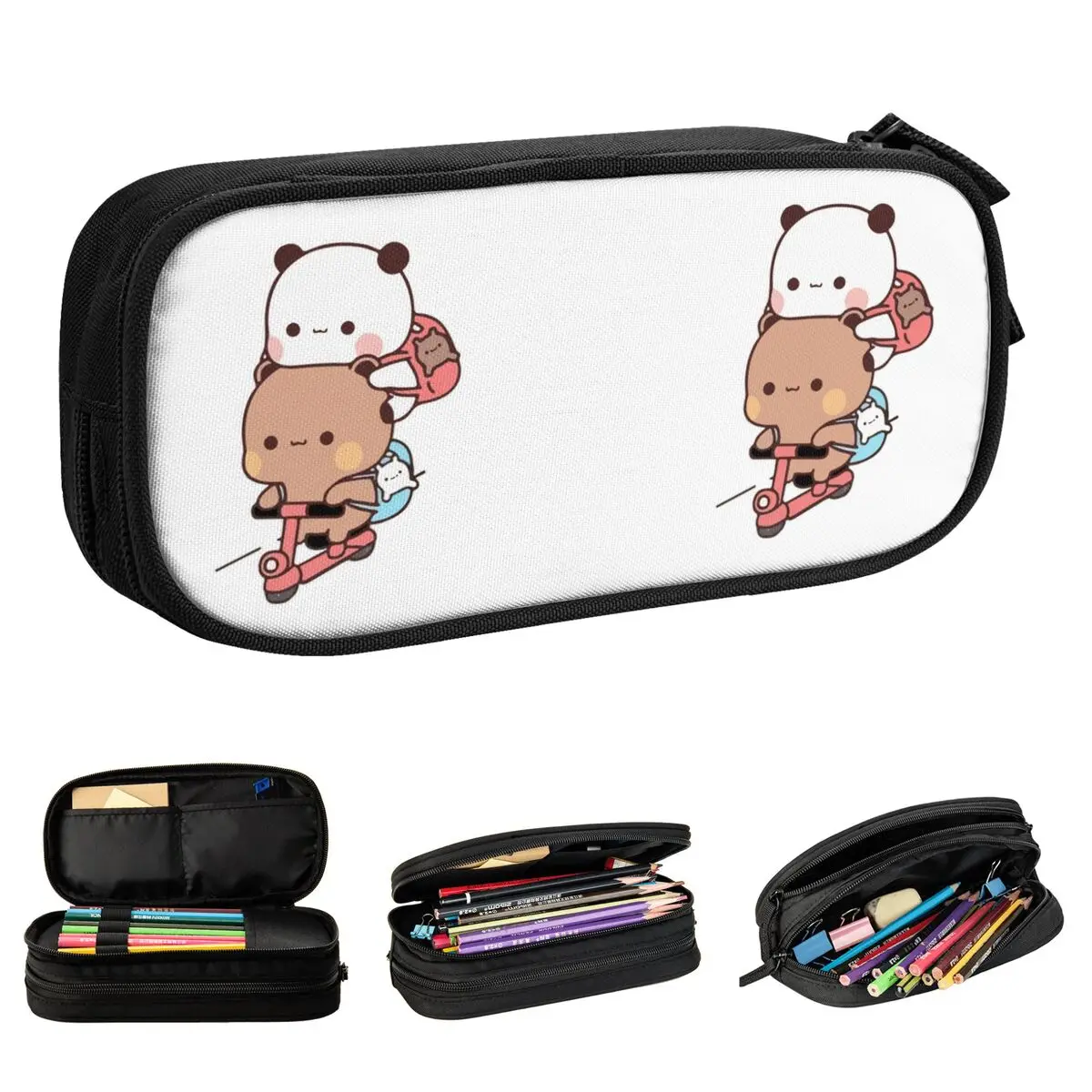 panda urso bubu dudu case de lapis bonito mochi pessego lapis bolsa caneta caixa grande capacidade bolsas de lapis estudantes escola presente papelaria 01