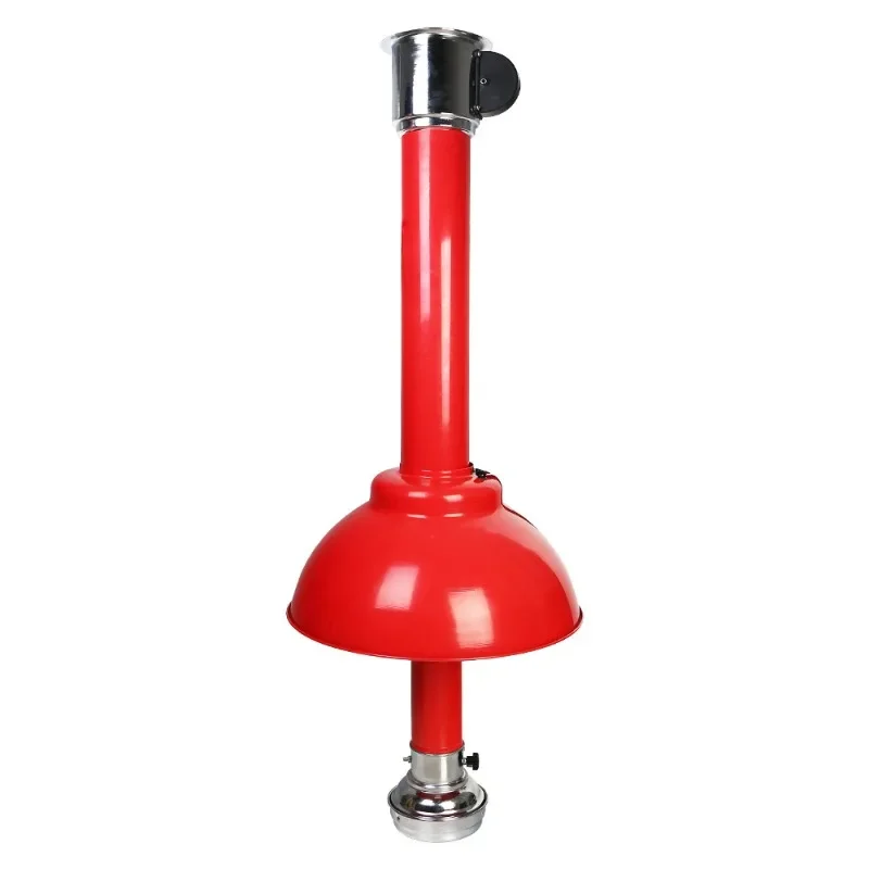 Retractable exhaust pipe with LED light