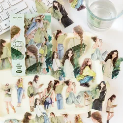 30 pcs/pack Young girl theme Character sticker Fashion wear Decorative Stick Labels Journal notebook Scrapbooking accessories