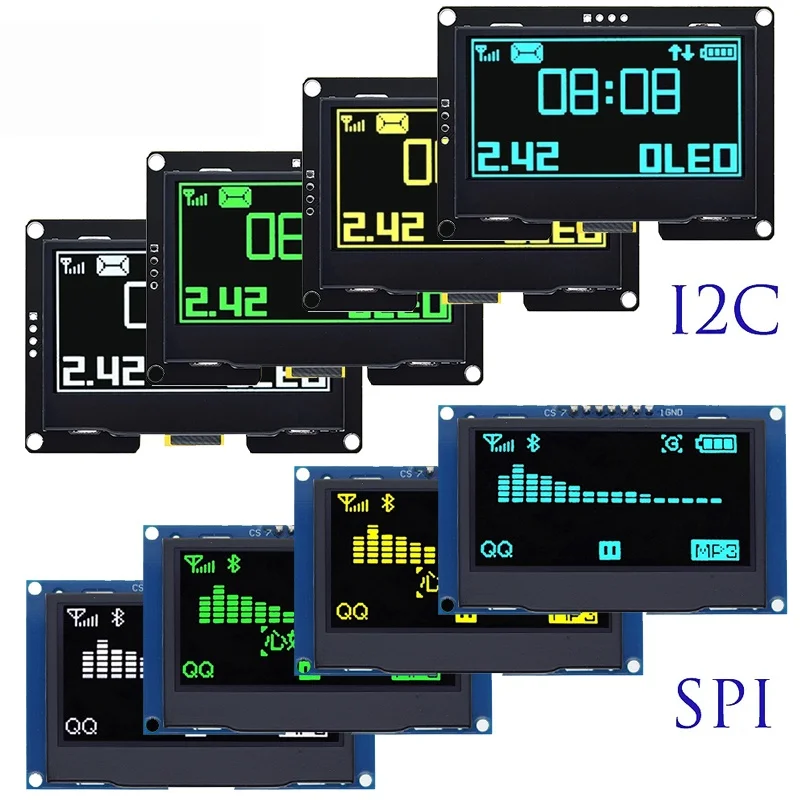 24-242-polegadas-128x64-modulo-de-exibicao-lcd-oled-ssd1309-12864-7-pinos-spi-iic-i2c-interface-serial-para-arduino-uno-r3-c51