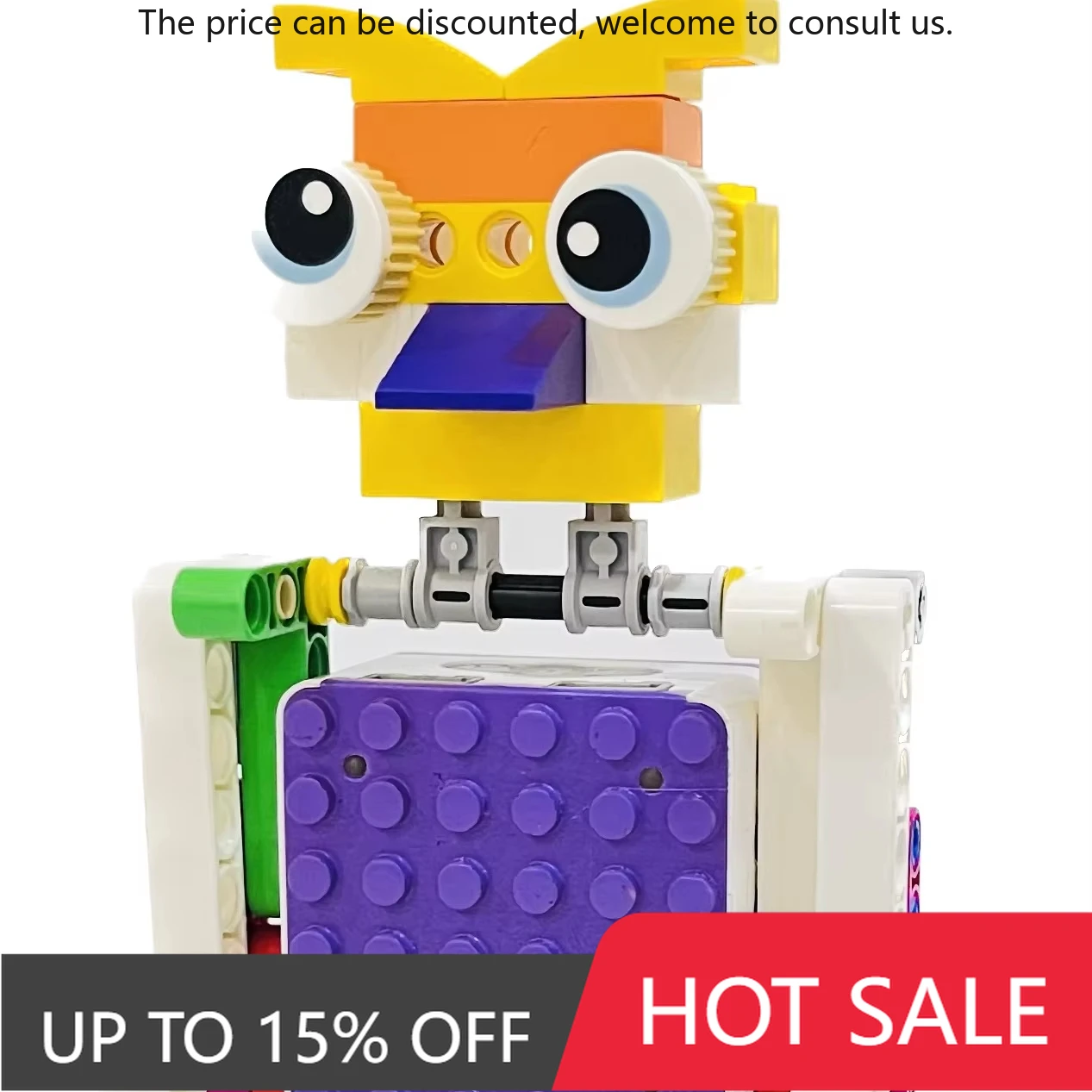 

ICQbot Interactive Coding Robot Set 1:8 Educational Blocks Wedo2.0 Remote Control Robot Toy Solar Powered Interactive