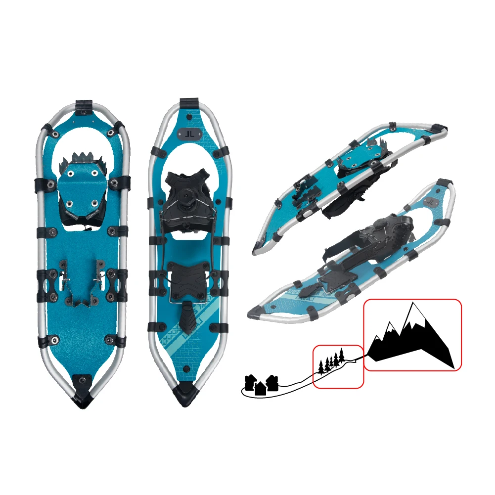High Quality Toe Box Binding Aluminum Frame Outdoor Unisex Ski Arctic Powder Snowshoes For Mountaineering