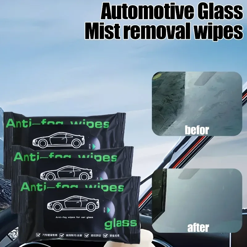 Car Oil Stain Cleaner Glass Oil Film Removing Wet Towel Front Windshield Cleaning Window Auto Glass Defogging Wipes