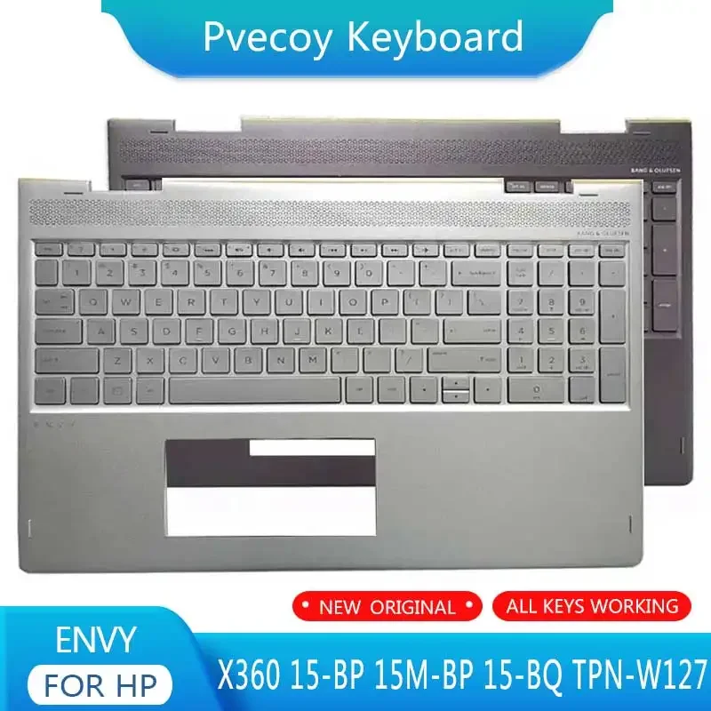 

Новый чехол для ноутбука HP ENVY X360 15-BP 15M-BP 15-BQ TPN-W127, упор для рук, клавиатура, американская английская версия, верхняя крышка