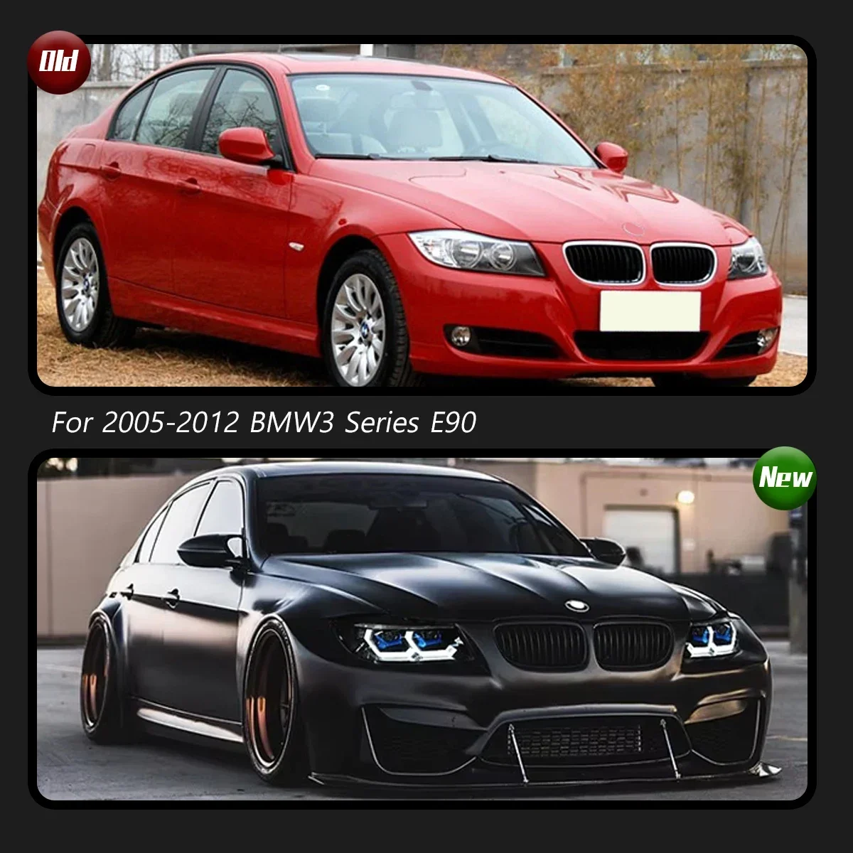

TYPY Новый светодиодный фар, обновленный, модифицированный для BMW 3 серии E90, фары 2005-2012, фар с динамическим сигналом, автоаксессуары