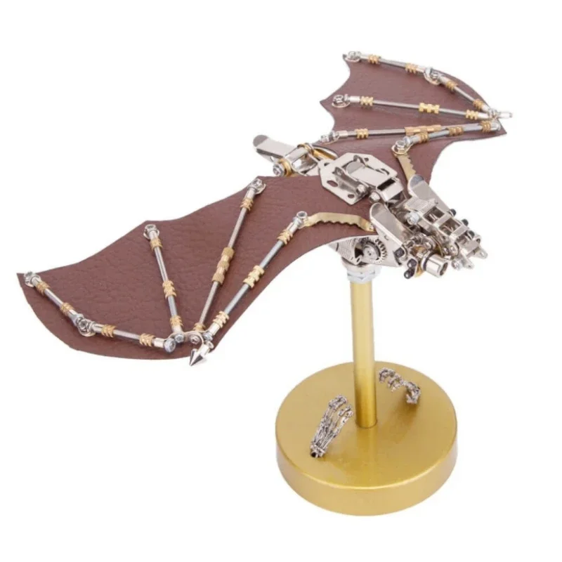 

3D Puzzle Mechanical Bat Metal Model Kits Steampunk Flying Vampire Bat DIY Assembly Animals Toys - 300+PCS