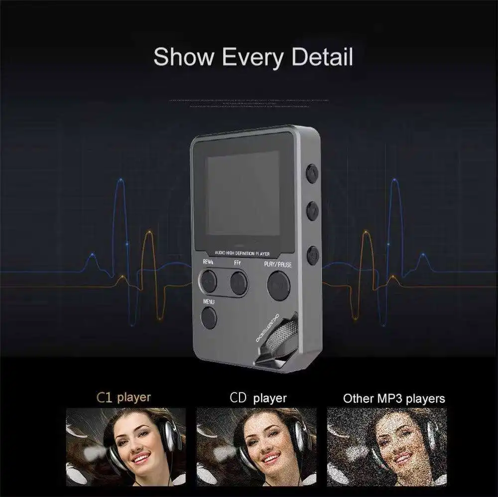 HiFi Bluetooth MP3 Lossless Player with DAC Decoder Chip 1.8