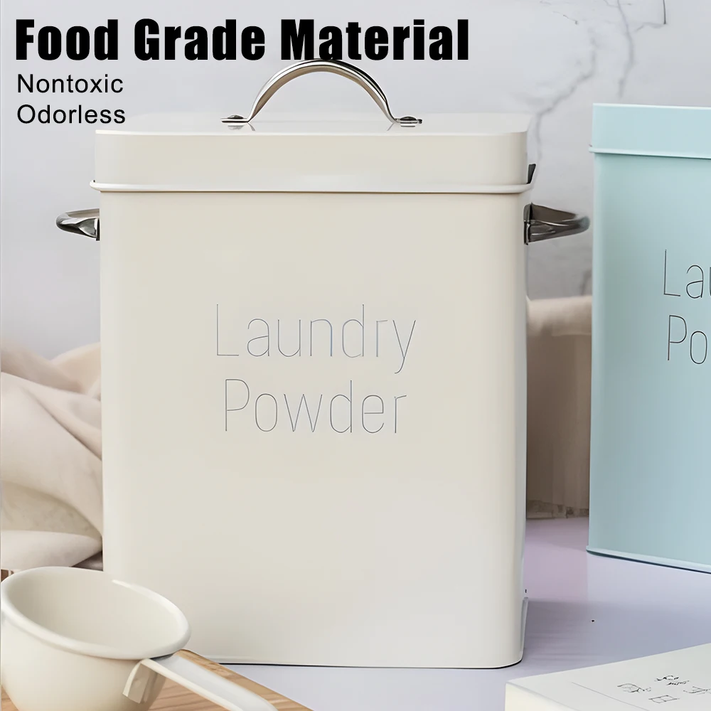 Snack Container Washing Powder Barrel Household Grain Storage Case with Measuring Cup 3KG Laundry Detergent Storage Box