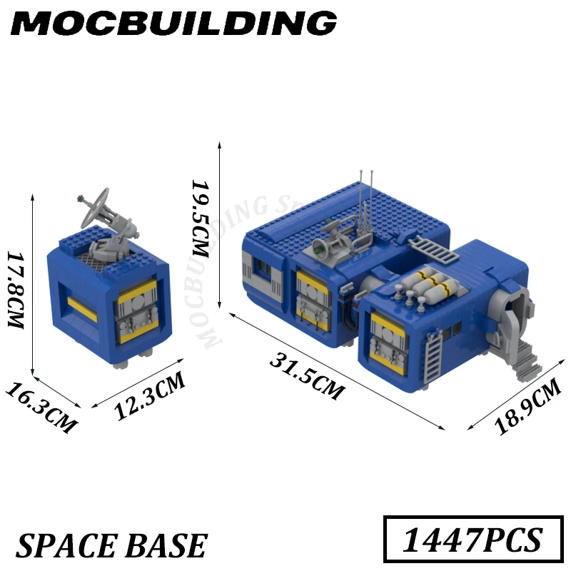 Space Base Model MOC Building Bricks Display DIY Model Construction Assemble Toys Gifts