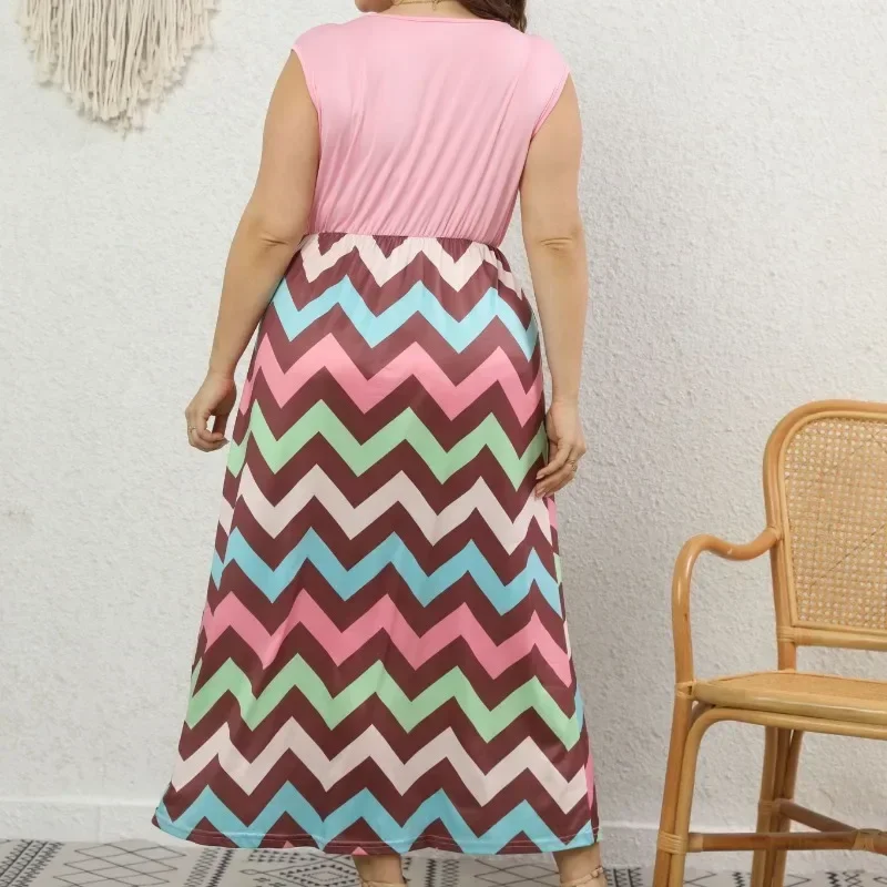 S-XXXL Women's Spring and Autumn New Fashionable Style Long Dress Beach Tank Dress Ladies Casual Sleeveless Long Party Dress