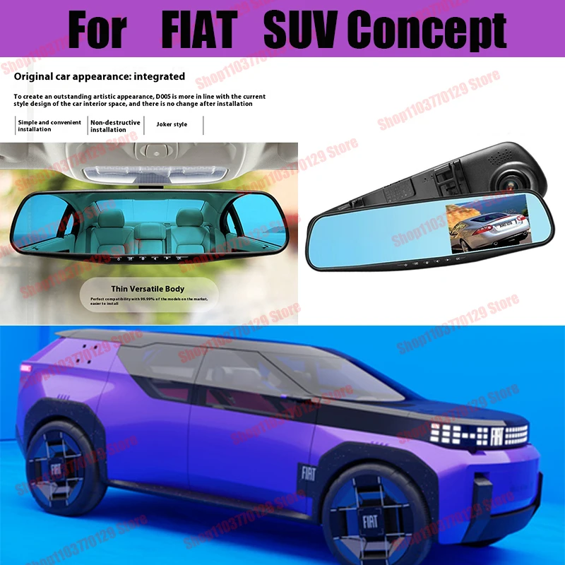 

For FIAT SUV Concept High definition dual lens driving recorder with front and rear dual recording reverse images Car dvr