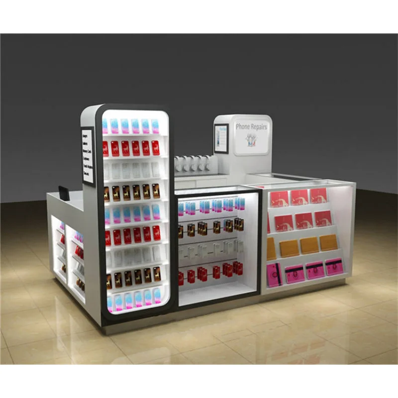 （customized）Professional Retail Shop Design Service Customized Mobile Accessories Kiosk Design Shopping Mall