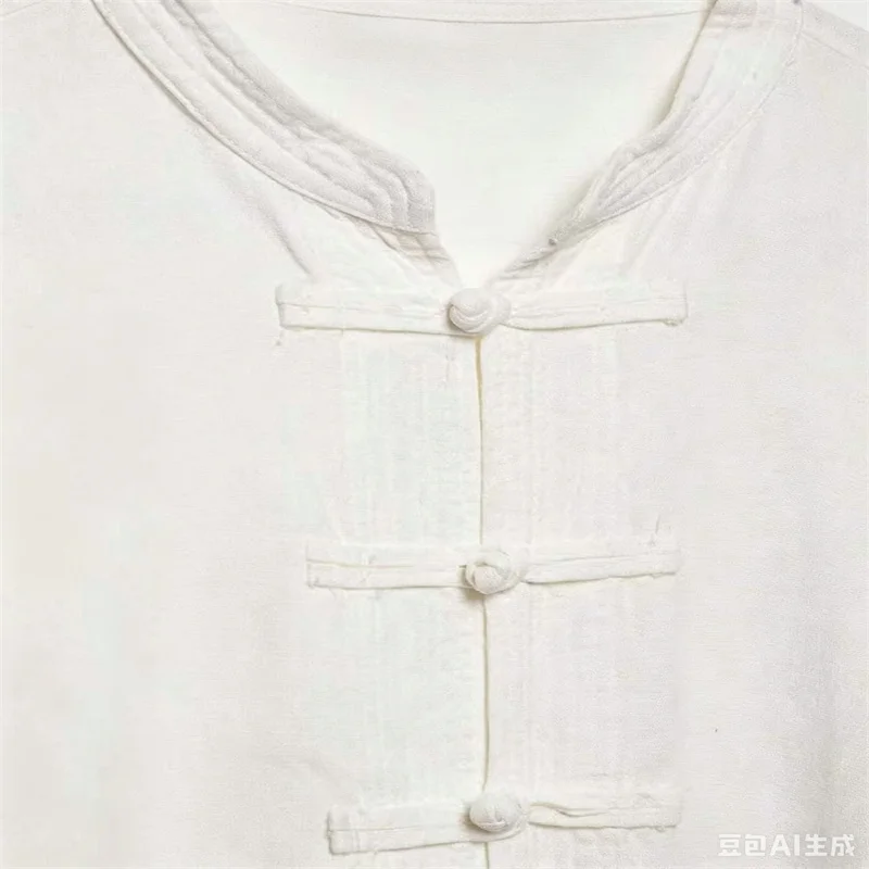 Guobioziy 2026 Women's New Linen Rope Knot Loose Shirt Fashionable and Versatile Elegant and Stylish Casual and Graceful